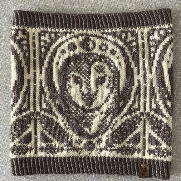 NWOT Owl Nouveau Hand Knit Cowl in wool + merino + cashmere naturals neutrals - Picture 4 of 6
